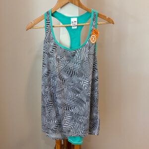 Champion Black and White Geometric Tank Top